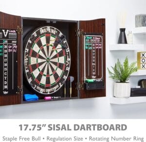 Perfect dartboard and dartboard cabinet for American darts players
