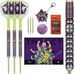 Celebrating Luke Littler world championship with darts