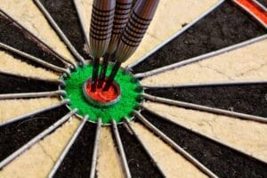 Bullseye checkouts in darts are becoming more frequent as players utilise board management