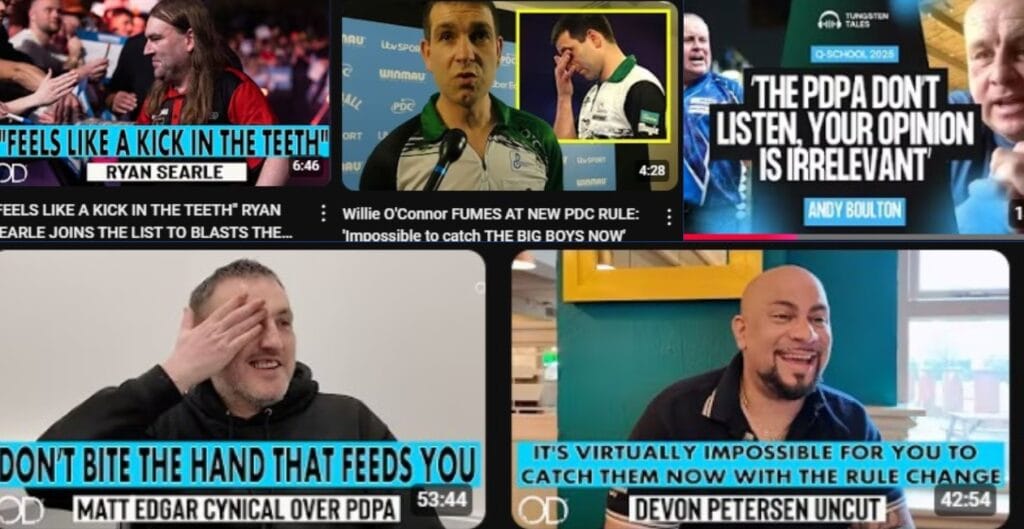 Dart players and pundits critical of their representation from PDPA