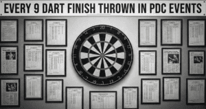 Every 9 dart finish thrown in PDC events over the years, a full history